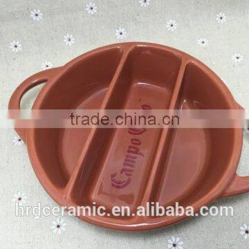2015 High Quality Chinese Grids Plate Ceramic Meat Plate photo-5
