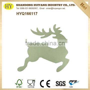 Unfinished Handmade Deer Wooden Hangers for Crafts photo-2