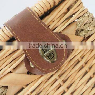 Custom Willow Picnic Basket With Shoulder Strap photo-5