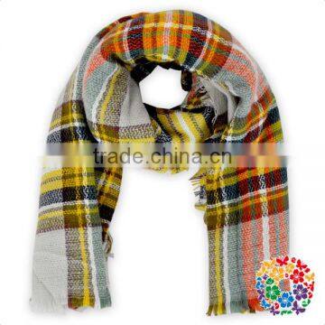 One Size Fit All Black White Lattices Winter Scarf for Lady /Girls photo-4