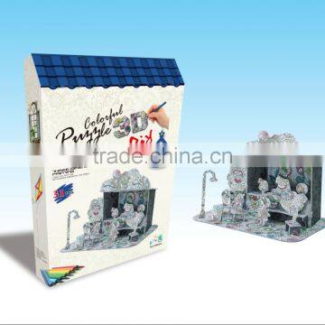 newly-developed 3D painting paper puzzle for kids LT8883A