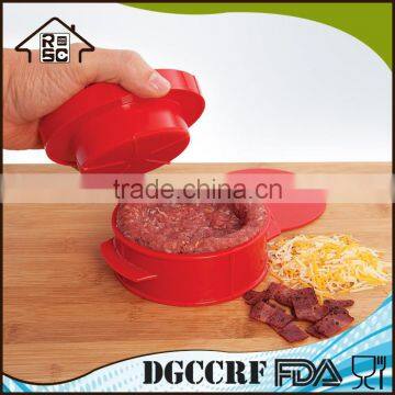 FDA & LFGB Approved Hamburger Press,Plastic Hamburger Press BPA Free,Manual Hamburg Patty Maker photo-3