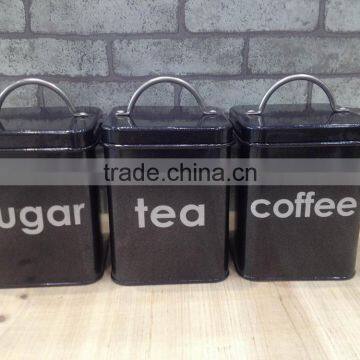 New Stylish Glossy Metal Sealed Coffee Tea Sugar Tin Canister photo-5