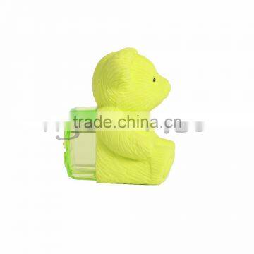 Environmental TPR Novelty Custom Bear Eraser With Bag Pencil Sharpener photo-3