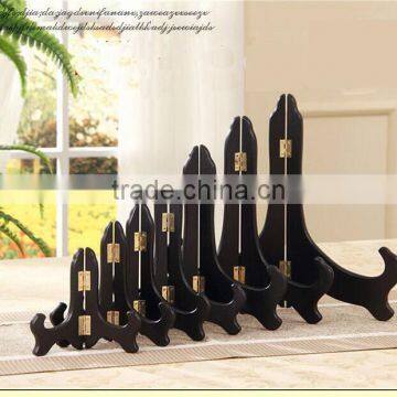 Black Wooden Plate Display Easel Holder Brace Stand photo-2