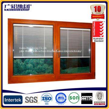 Little Space Occupation Aluminium Wood Section Window Powder Coating With Mosquito photo-5