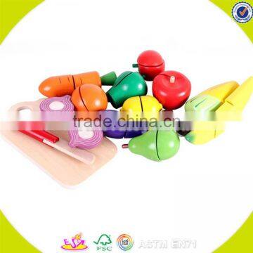 Wholesale Hot Wooden Cutting Food Toy Colorful Wooden Pretend Cutting Food Toy Baby Cutting Fruits and Vegetables W10B125 photo-5