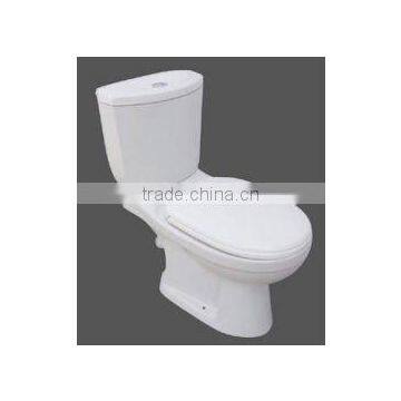 Two piece toilet, P-trap