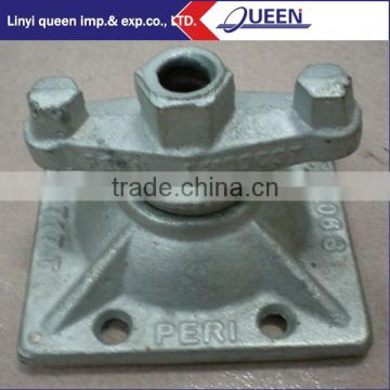 Formwork wing nut/tie rod nut with forged nut and cast iron plate