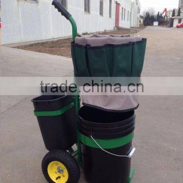 Garden & Tool Caddy , Garden tool Trolly, Garden Tool Organizer Cart with buckets