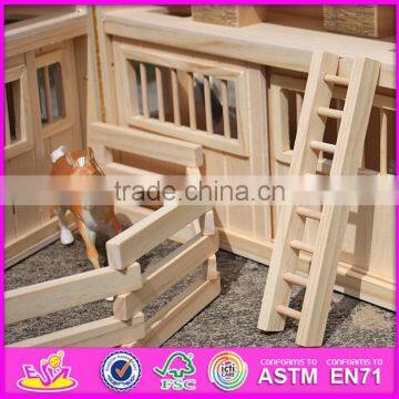 Hot Sale Children Miniature Toys Wooden Toy Barn Top Fashion Kids Wooden Toy Barn W06A166-S photo-4