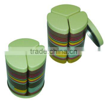 assemble powder box with three triangular tin box