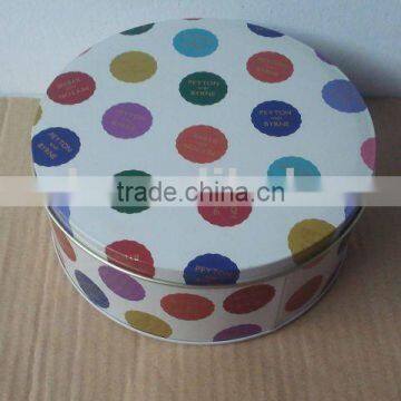 Round Cake Storage Tin Canister