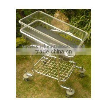 Hospital Type Baby Cot, Stainless Steel with plastic crib