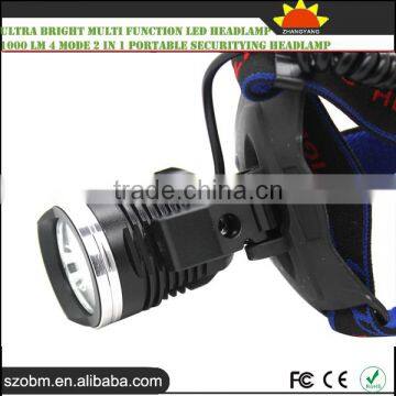 Ultra Bright Multi Function Led Headlamp 1000 Lm 4 Mode 2 in 1 Portable Securitying Headlamp photo-3