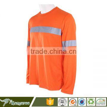 V-Neck High Visibility Fluorescent Reflective Tape T-Shirt photo-2