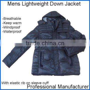 Men winter outdoor thick down sport warm keeping 100% polyester winter down jacket for wholesales