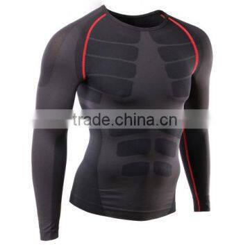 2016 Men Running Cycling Tight Sportswear Long Sleeve Breathable Quick-Dry Basketball Jersey Compression Shirt photo-5