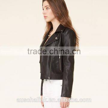 New Arrival Pakistan Style Girls Short Leather Jacket Made in China 2016 photo-2