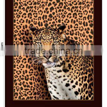 Argentina extra thick heavy leopard tiger design printed plush travel blanket