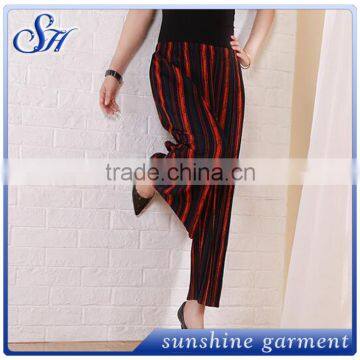 Cotton Prints Leggings Wholesale Stripes Loose Leggings For Women 2017 photo-2