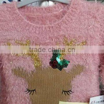 Kids Wholesale Eyelash Knit Christmas Sweater (KS0437) photo-3