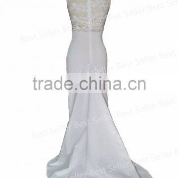 White Sexy Maxi Lace Prom Dress photo-2