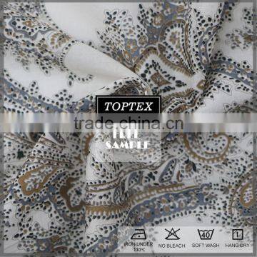 Hot Sale Weave Floral Printed Light Weight Voile Fabric photo-3