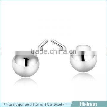 3mm 4mm 5mm ball sterling silver stud earring