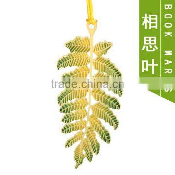 Big green enamel leafs bookmark tags high end maple leaf bookmark for her gifts