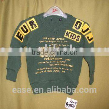 china cotton printing designed hotsale baby kids' sweater