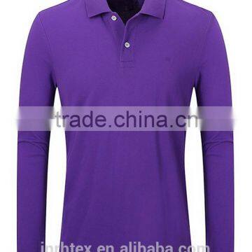 Custom Mens Long Sleeve Blank Polo Shirt photo-3