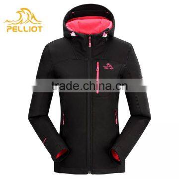 pure color polyester waterproof softshell women's spring jacket