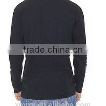 Front&Sleeve Print Long Sleeve Black Tee for Man photo-3