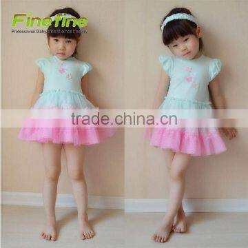 Lovely Patern Baby Clothes Cute Baby Romper With Dress photo-2