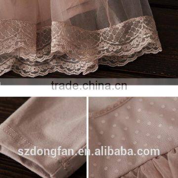 Baby Flower Girls Fall Lace Long Sleeve Chiffon Wedding Dress photo-6