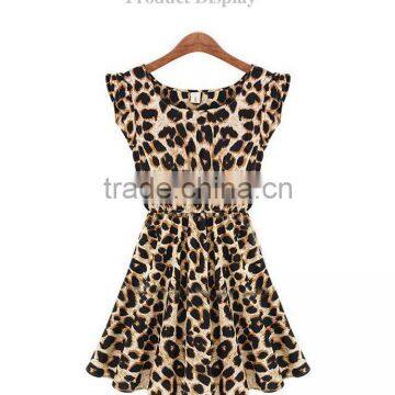 Summer Fashion Women Casual Dress Sexy Leopard Dress photo-3