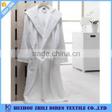 Hot Sale White 100% Cotton Terry Hotel Robe, Luxury Bath Robe photo-6