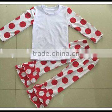 Fall Winter Ruffle Set Girl Clothing Set Persnickety Christmas Kids Unisex Stripes and Dots Sister and Brother Pajamas Sets photo-5