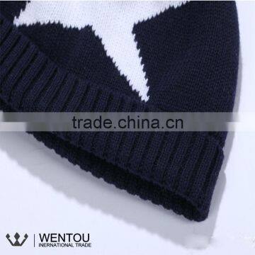 Personalized Warm Star Cotton Knitted Kids Winter Hats photo-3