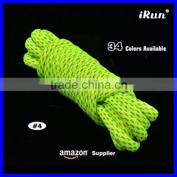 3M Orange Safety Shoelaces For Asics Outdoor Activities In Night - Customized Visibility Shoestrings Lace Up 3M Round Shoelaces photo-2