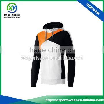 2017 New Design 100%Cotton Micro Fleece Contrast colour Boys Sport Pullover Hoody