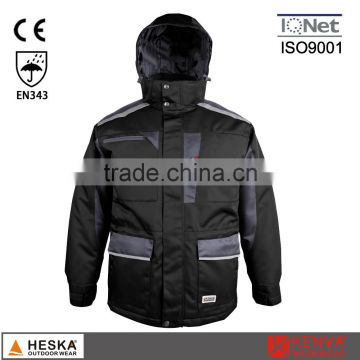 Good design winter parka men safety clothing with tape seam EN343