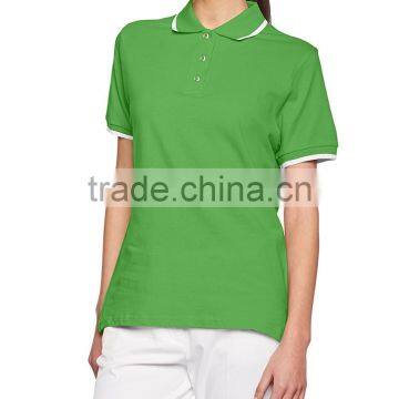 Women's Green,Yellow,Red Tipping Polo Golf Tee Shirt photo-5