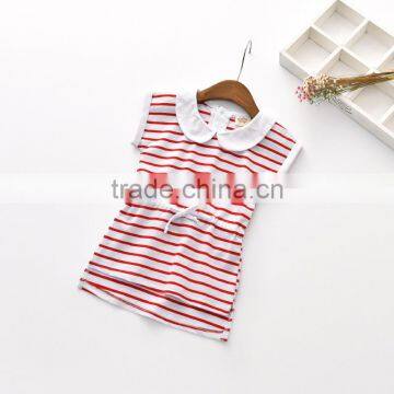 Wholesale Sleeveless Striped Tshirt for Little Girls Hot Sale photo-4