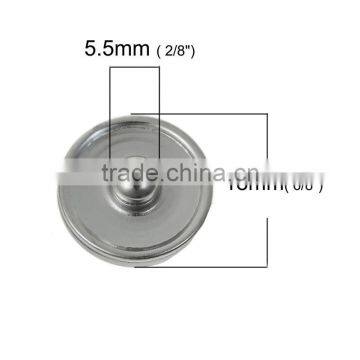 Round Silver Tone At Random World Map Pattern 18mm Resin Snap Button For Bracelets , Knob Size: 5.5mm photo-2