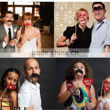 50pcs Party Photo Booth Props Moustache on A Stick Weddings Christmas Birthday Party photo-5