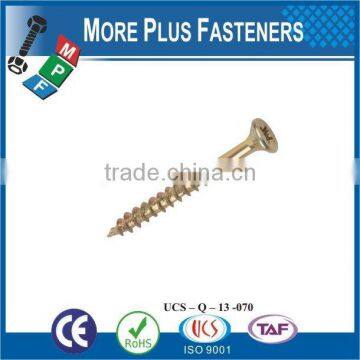 Made in Taiwan High Quality Yellow Zinc Coated Wood Screws Self Tapping Screw photo-2