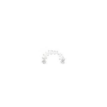 Fashion rhinestone crystal bridal accessories hair slice with 925 sterling silver