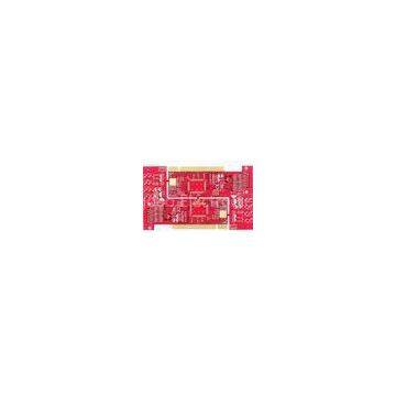 FR - 4 1.6mm 2 Layer Red Solder Mask Lead Free HAL PCB for Network Card